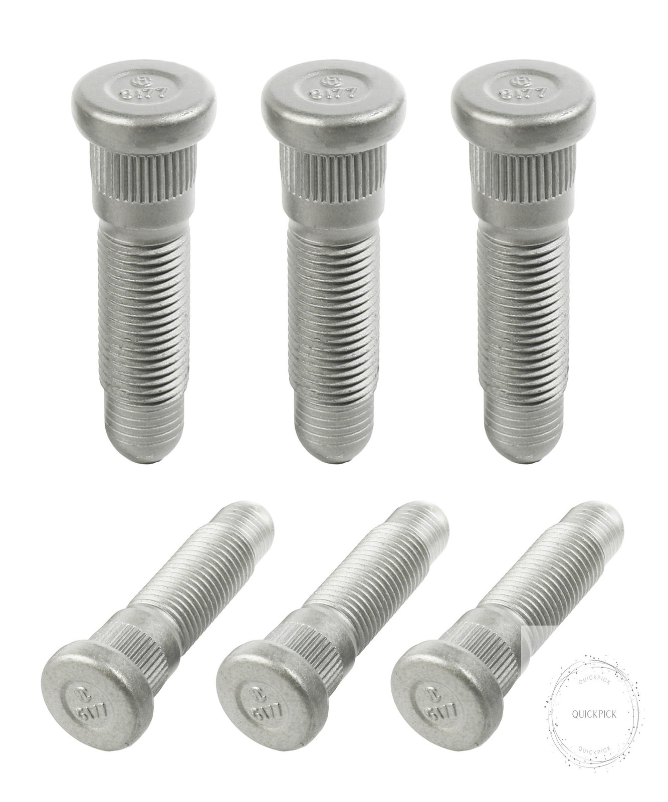 6PCS Wheel Studs,M14 x 1.50 & 31mm Long Lug Studs Serrated Wheel Stud,Wheel