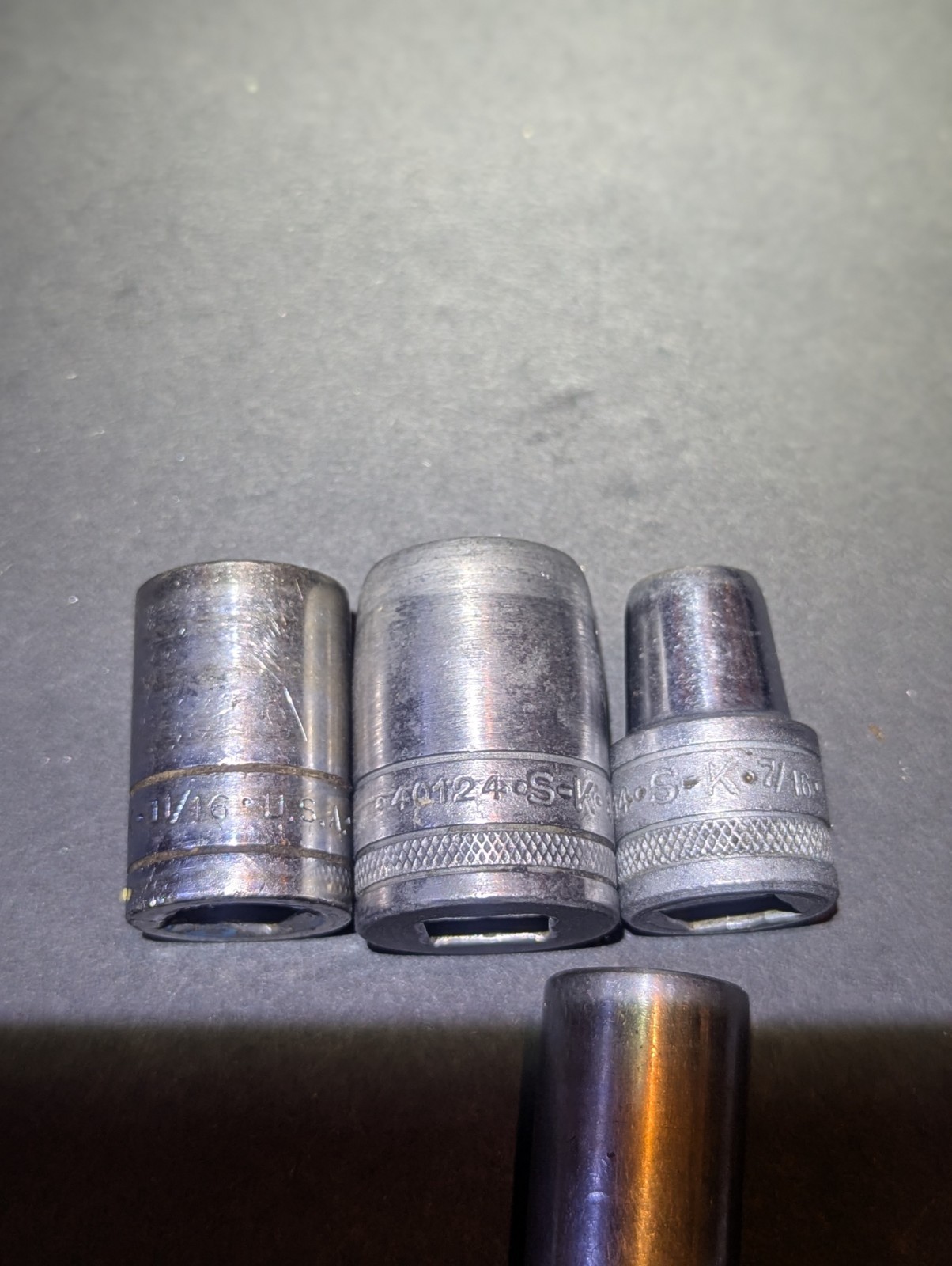 lot of 5 s-k wayne Sockets 1/2dr 16pt 7/16 11/16 3/4 And 3/8dr 5/8 6 And 16 Pt