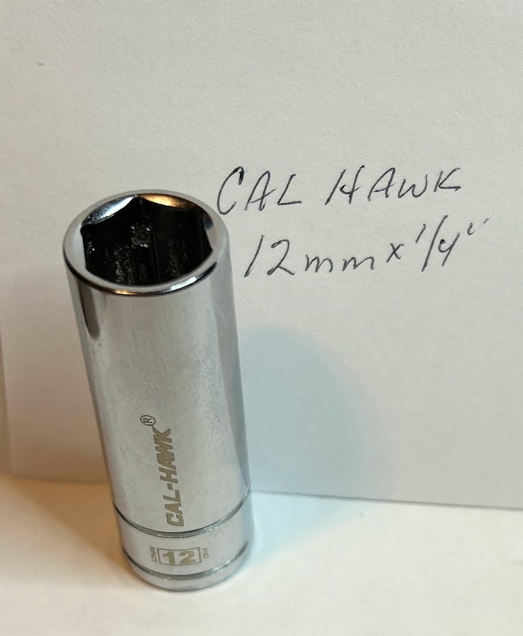 Cal- Hawk Deep Socket 12 mm x 1/4″ Dr 6Pt Free USA Ship
