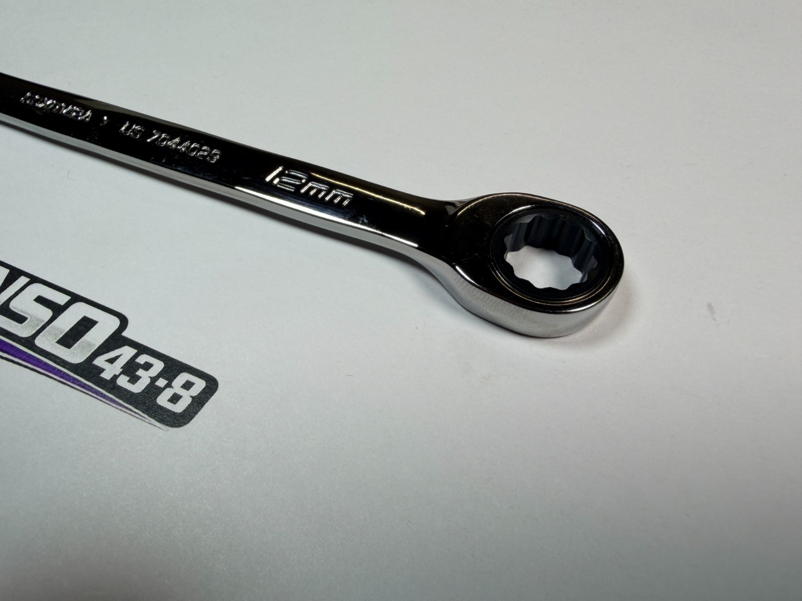 Snap-on Tools NEW 12mm Metric 0° Non-Reversing Ratcheting Combo Wrench SOXRM12A