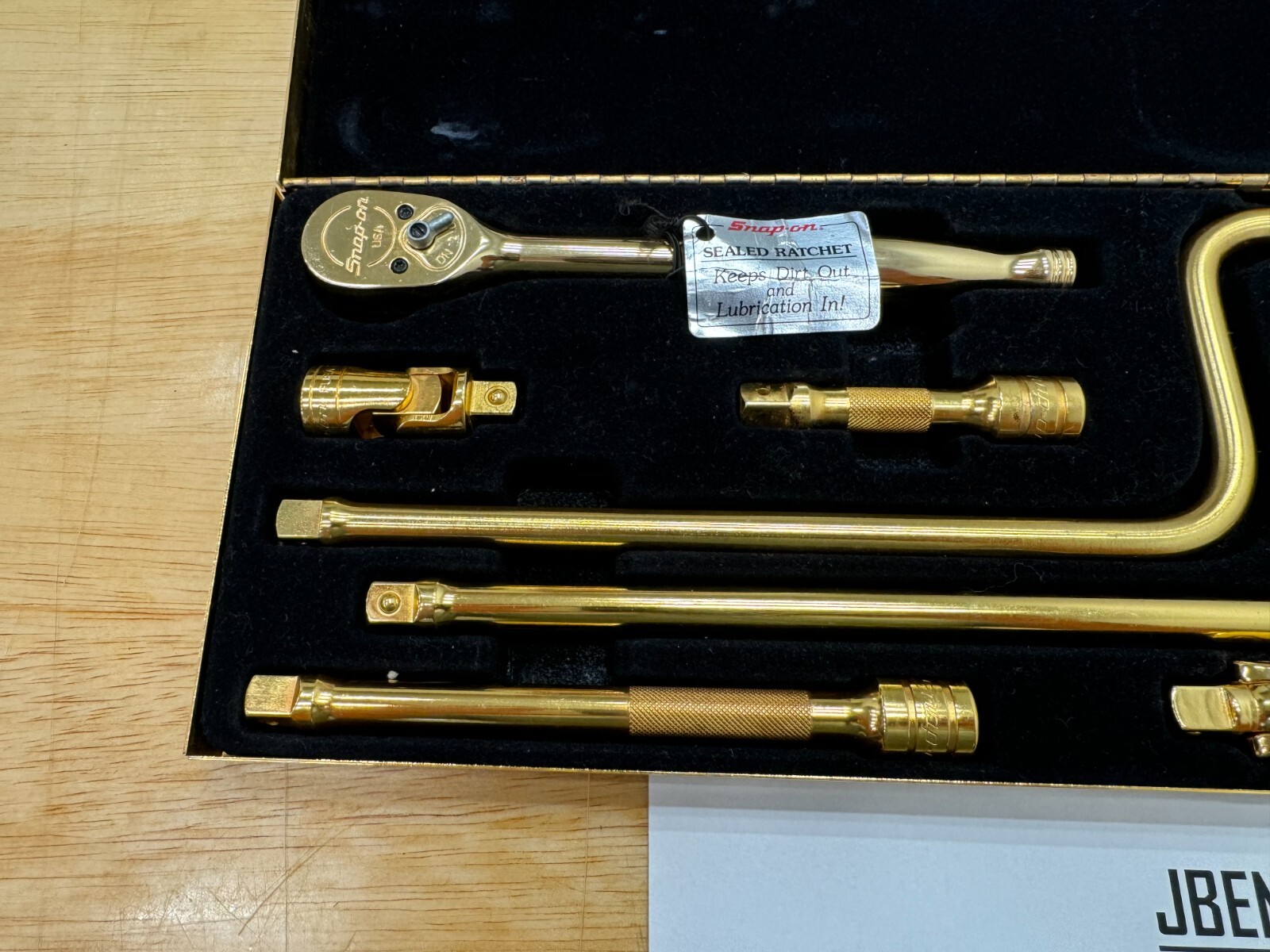 Snap-On Tools RARE 1992 18pc Collectors Gold Plated 3/8″ Drive Service Set