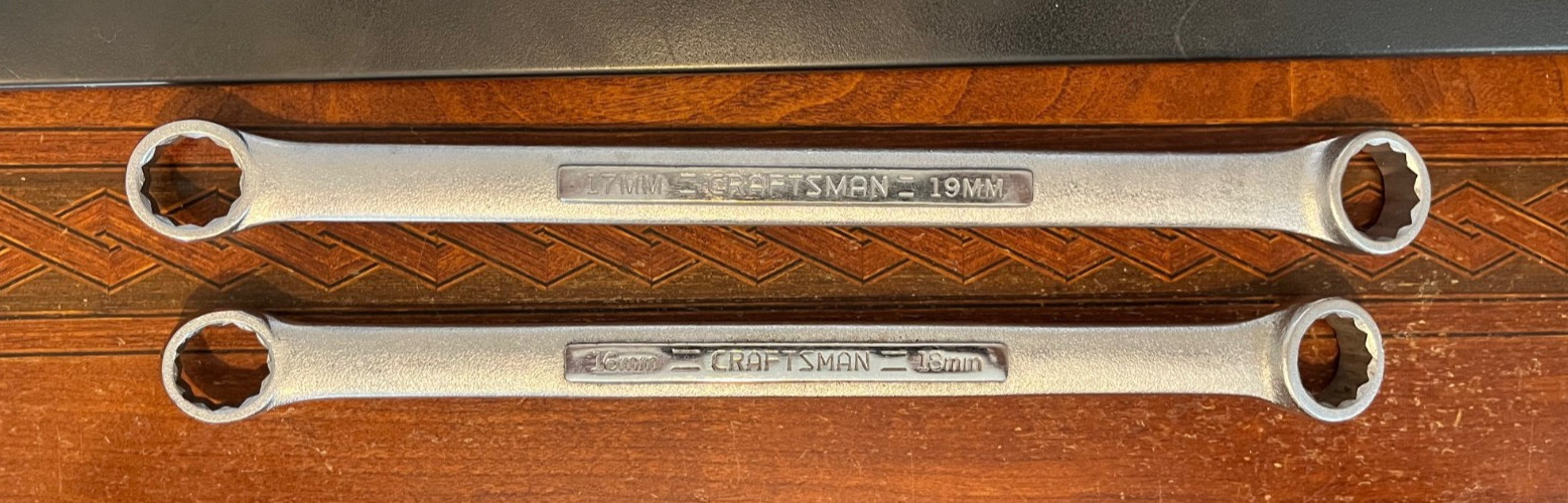 Vintage Craftsman 9pc METRIC Double Box End Wrench Set 6mm – 24mm USA V SERIES!