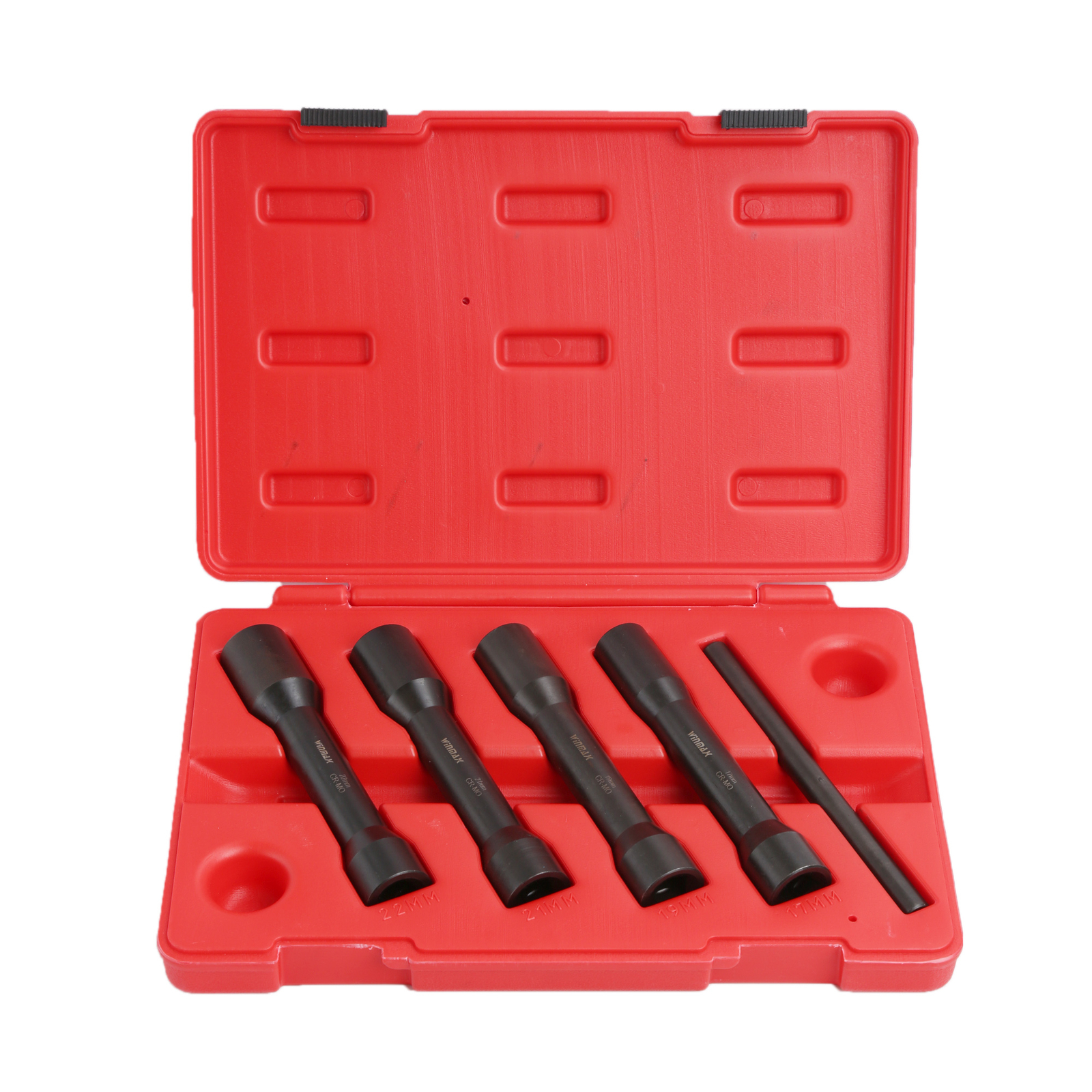 5PC 1/2″ Drive Long Reach Twist Damaged Lug Nut Socket Set, Size 17 19 21 22mm
