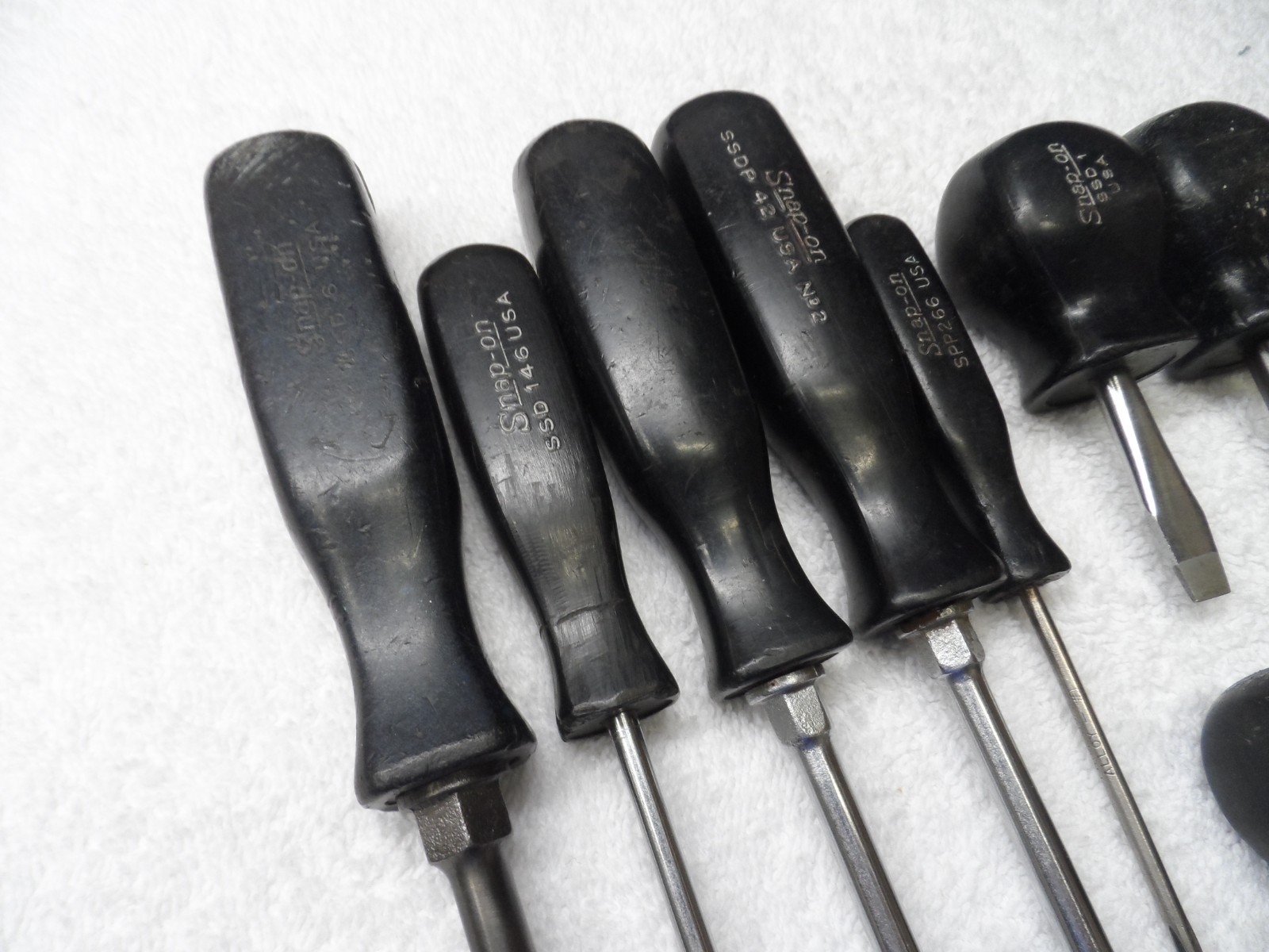 Snap-On 3 Phillips 6 Slotted Screwdriver Set. made in USA (Black) – 9 pcs