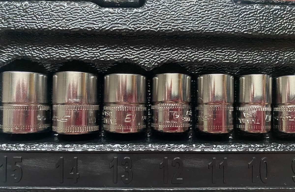 Used Snap-on 117TMM 17 pcs 1/4″ Drive Hexagonal Ratchet Metric Set