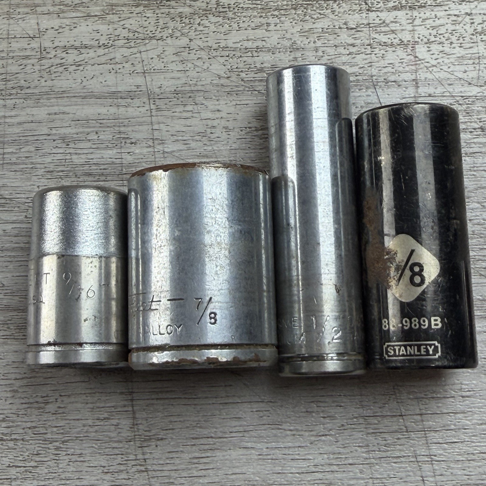 Mixed Socket Lot 25pc Multiple Sizes SAE – Industro, Husky, Fleet, Stanley