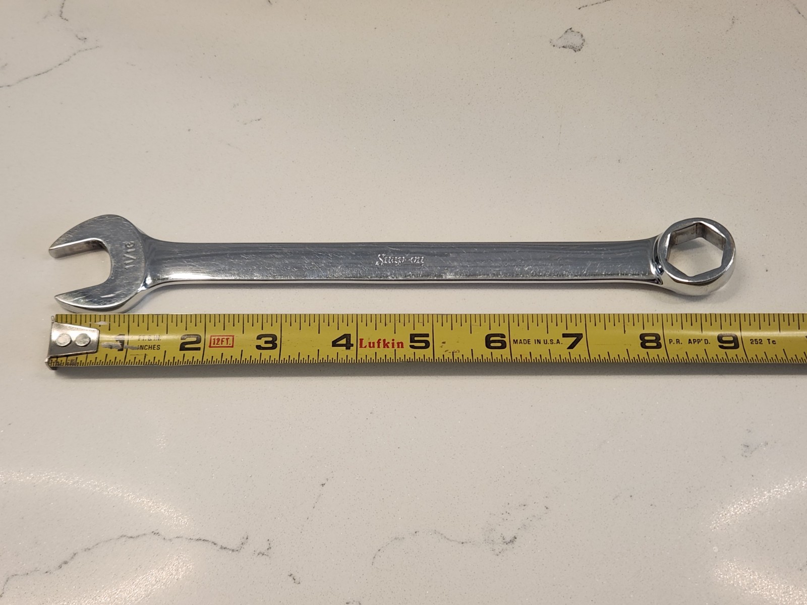 Vintage Snap On 11/16″ Open End Box End Combination 6 Point Wrench OSH22 USA