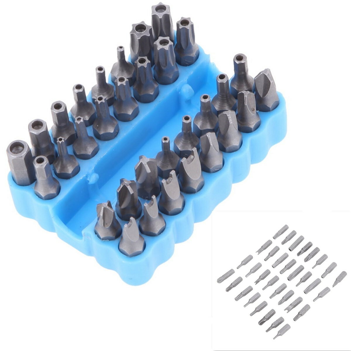 33x Spanner Security Head Screwdriver 2.5″ Magnetic Bit Holder Hand Repair Tool