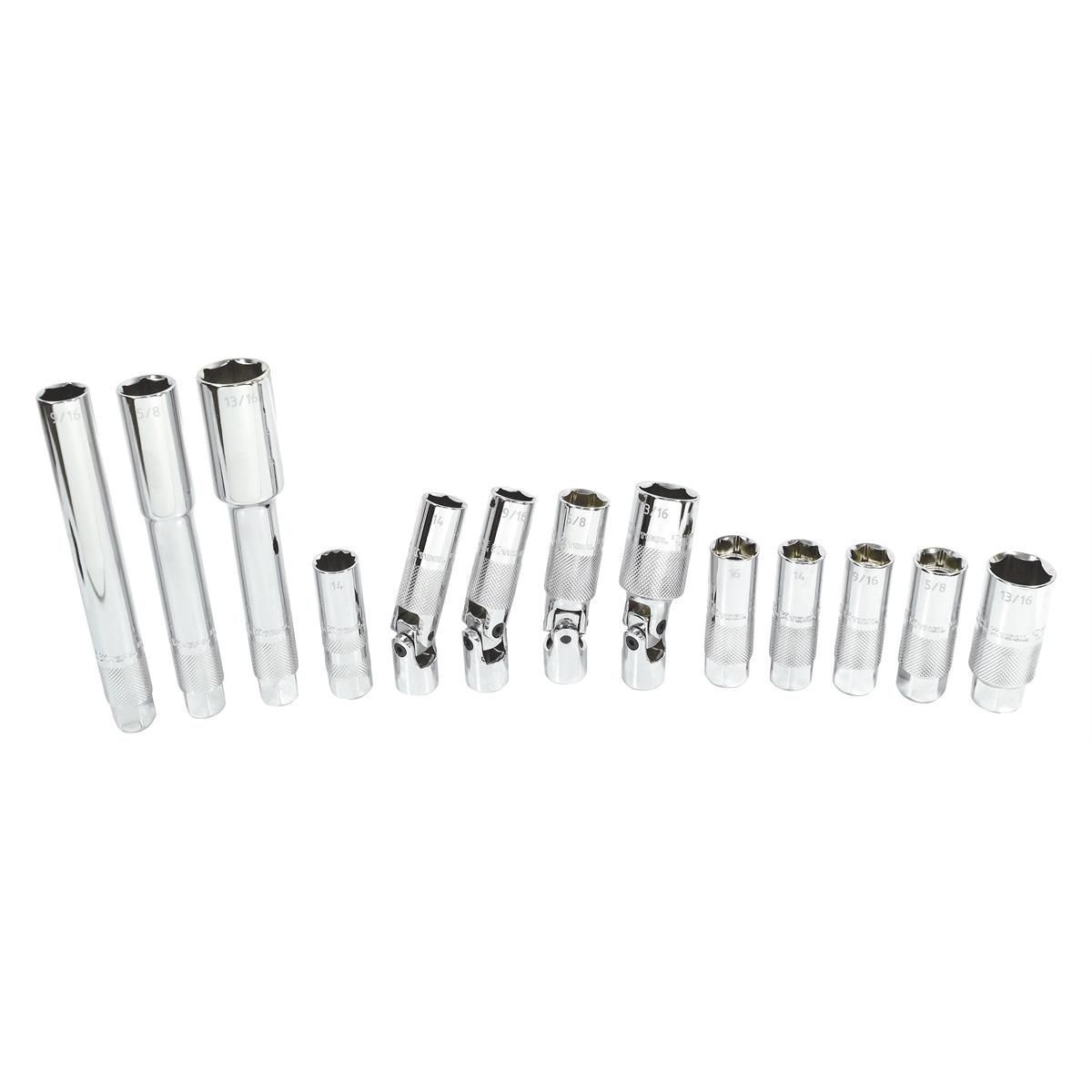 NEW K Tool International Spark Plug Socket Set 13 Piece Magnetic 3/8 Inch 22013