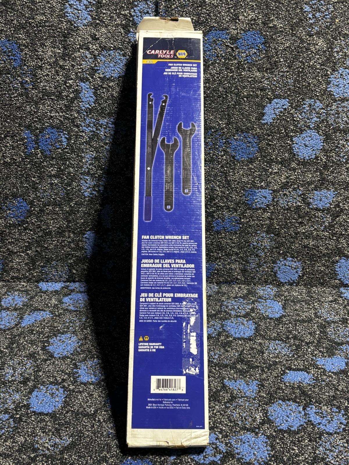 Carlyle Tools 3pc Fan Clutch Wrench Set. Made In The USA. New Open Box.