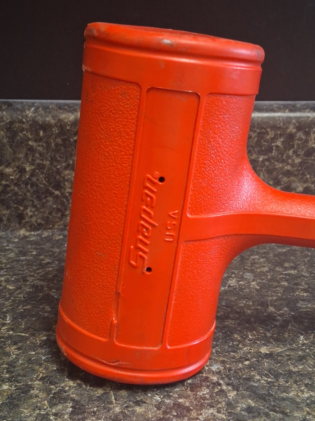(RI4) Snap-On Tools 56 oz Soft Grip Dead Blow Hammer Red HBFE56