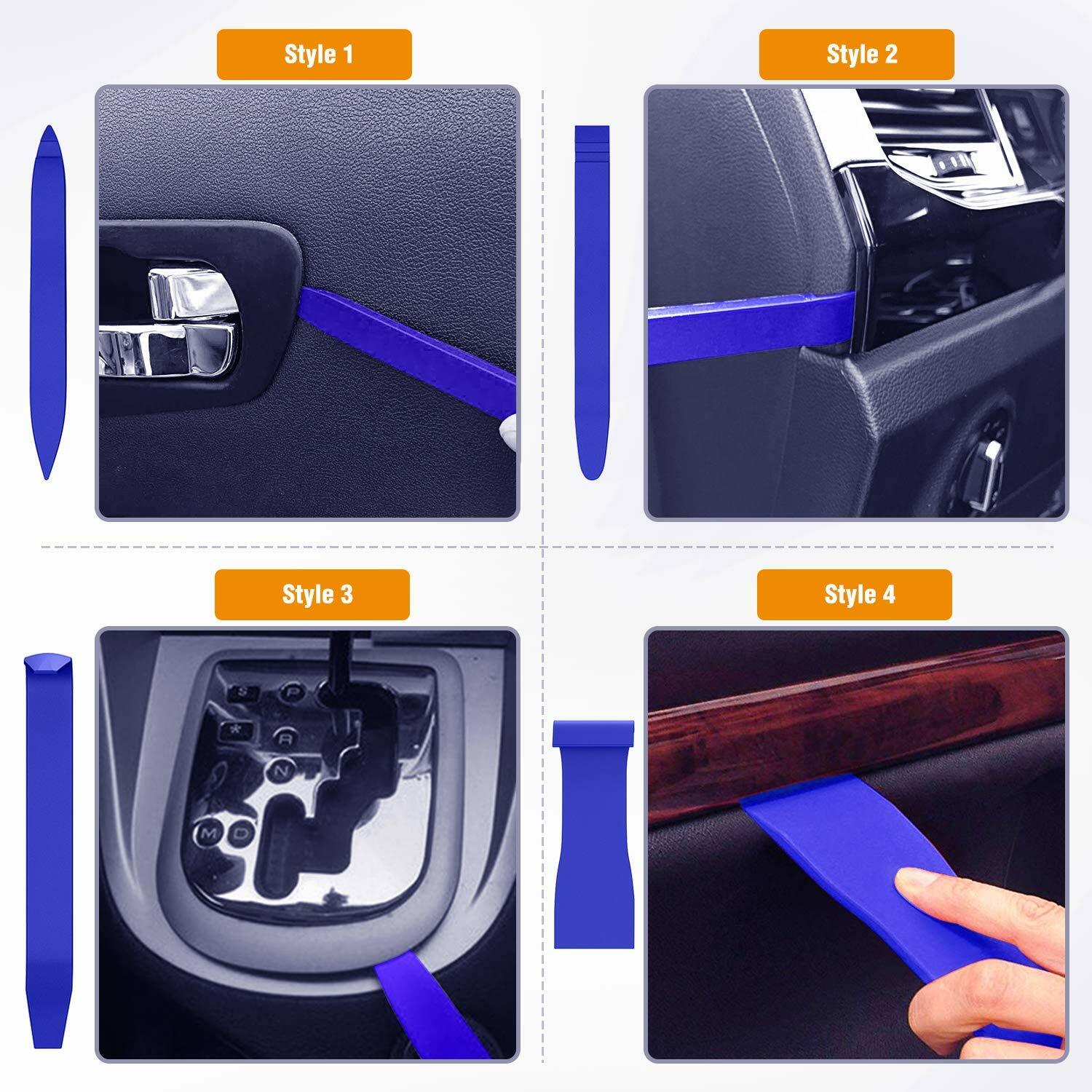 GOOACC 8PCS Auto Trim Removal Tool Kit No-Scratch Pry Tool Kit for Car Fastener