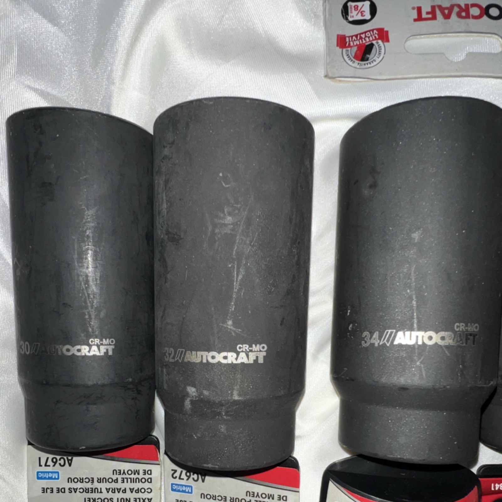 Autocraft 1/2” Drive Sockets 30mm, 32mm, 34mm, 35mm, 36mm, And Oil Sender Socket