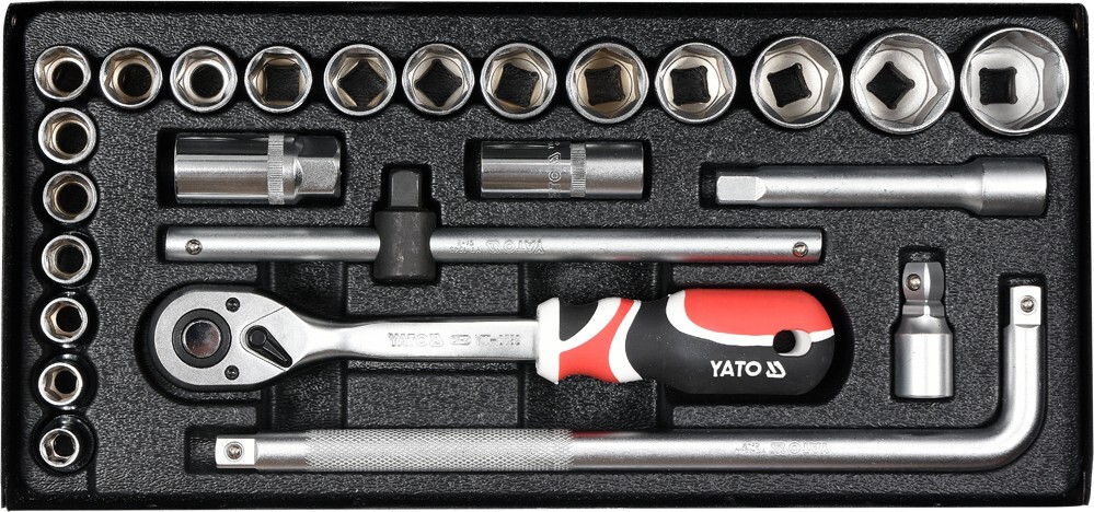 YATO YT-12671 Hexagonal socket wrenches set 1/2″ Number of tools: 25