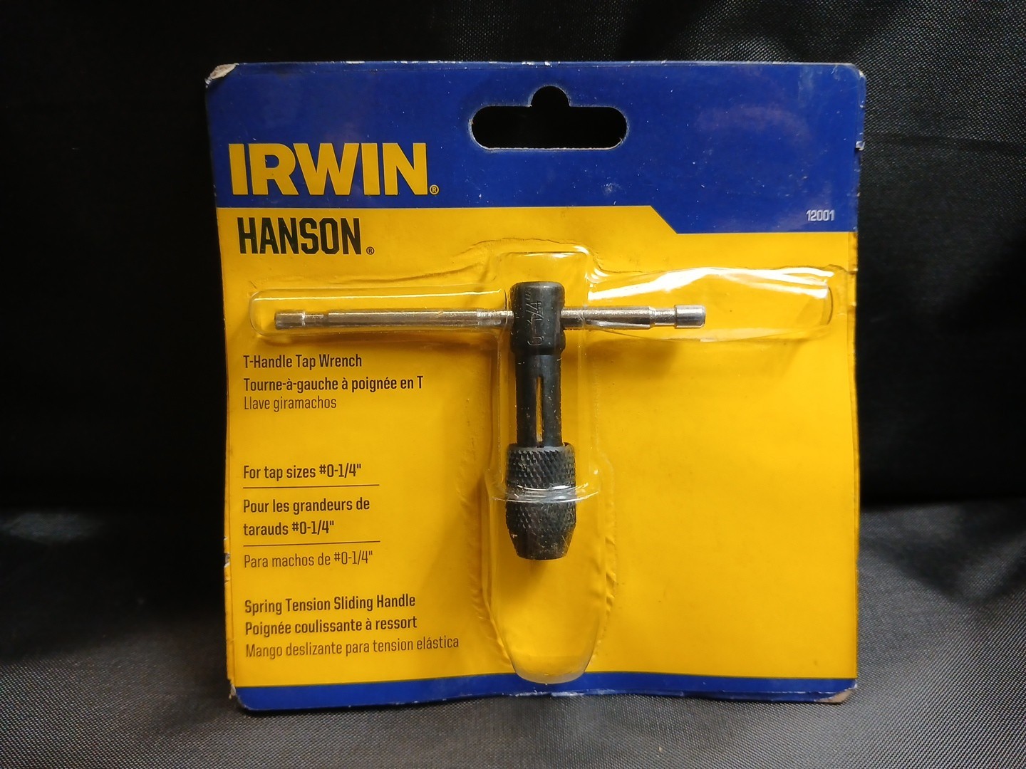 Irwin 12001 T-Handle Wrench Tap TR-1E 0-1/4in. NIP