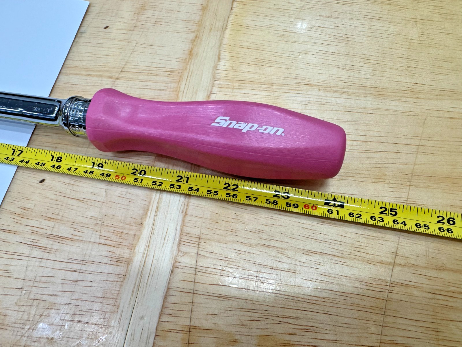 Snap-on Tools USA PINK PEARL 1/2″ Drive Hard Grip Handle Breaker Bar SHBBD24PP