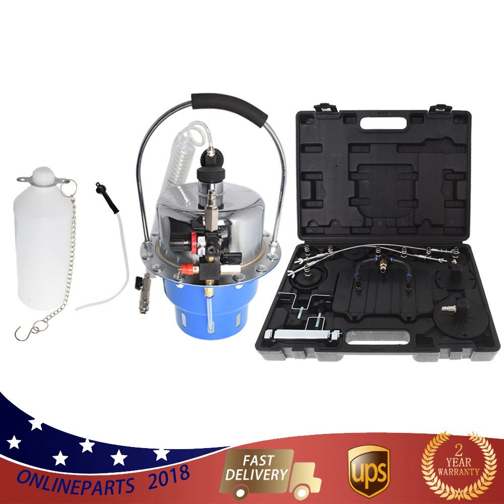 Brake & Clutch Bleeder Valve System Kit + Portable Pneumatic Air Pressure Kit