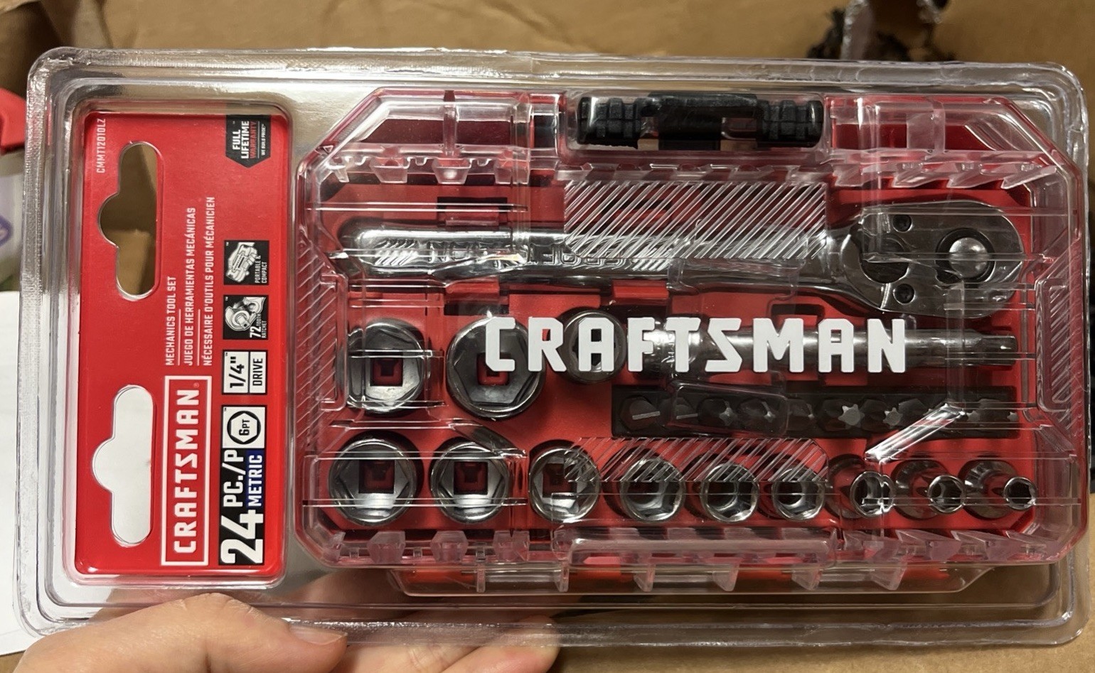 CRAFTSMAN Socket Set, Metric 1/4-in. Drive, 24 Piece (CMMT12010LZ)
