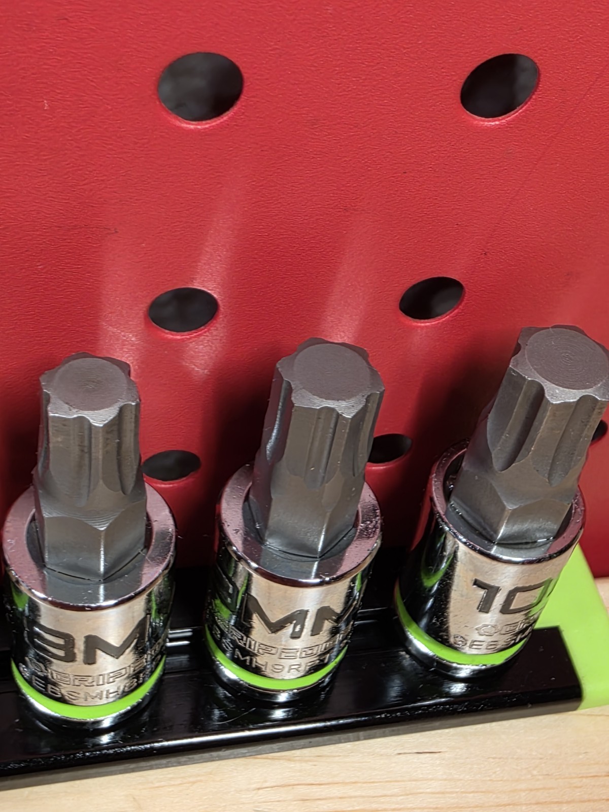 GRIPEDGE HEX Bit Socket Set 7-Piece 4-10mm 3/8» Drive Short RPT Hex Set