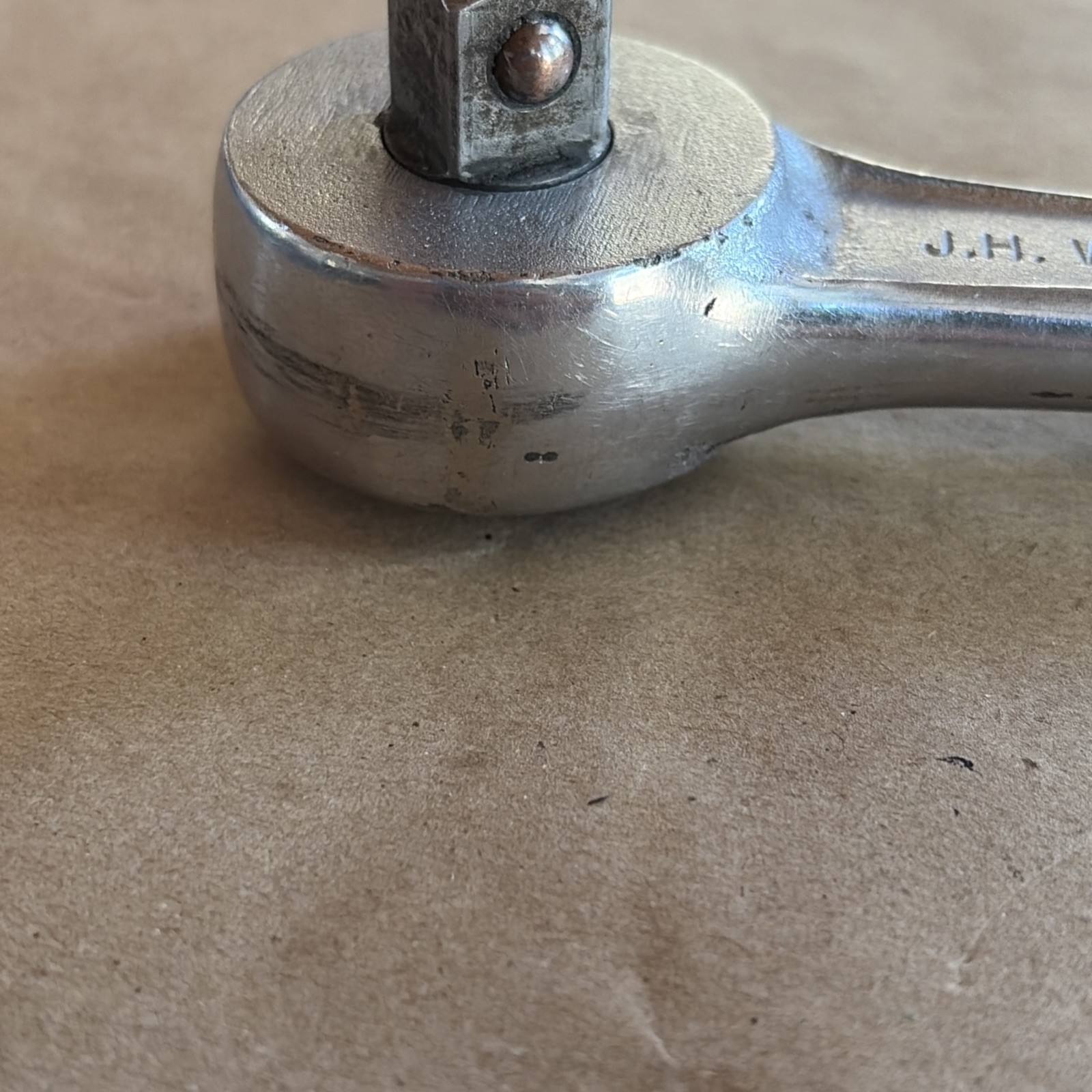 Vintage J.H. Williams No. S-52 Superratchet 1/2″ Drive 11″ With Knurled Handle