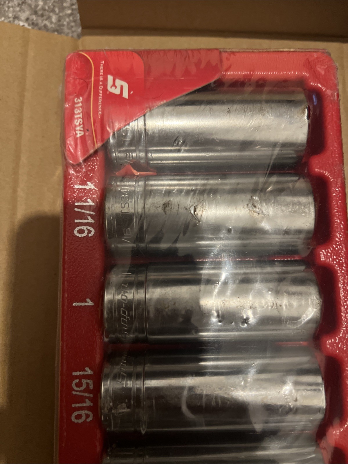 New Snap-on™ 1/2″ drive 6-point DEEP socket SET 3/8″ thru 1 1/8″ 313TSYA Unused