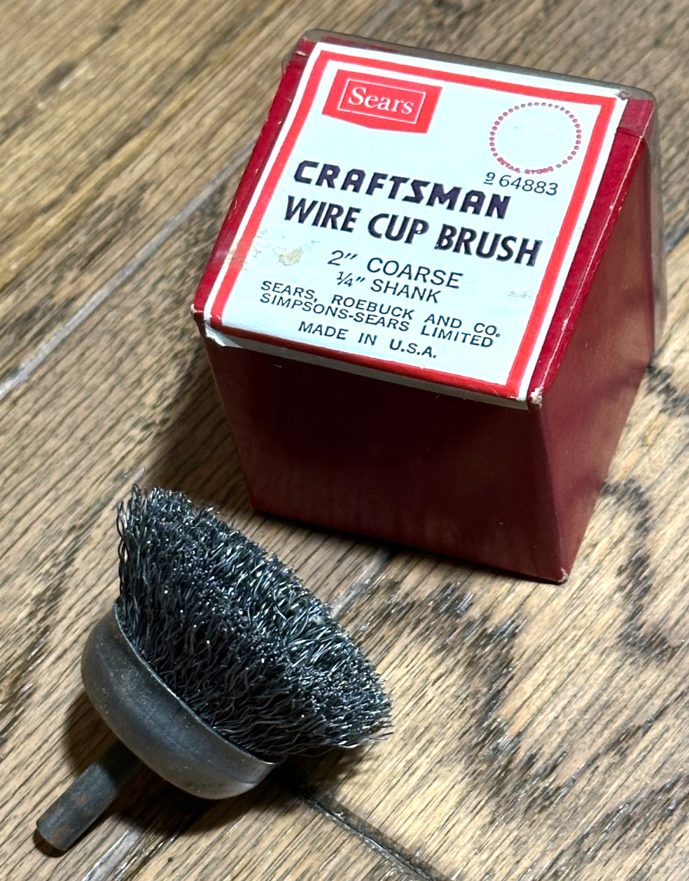 🇺🇸NEW Craftsman Tools 2” Coarse Wire Cup Brush Die Grinder Bit 1/4” Shank USA