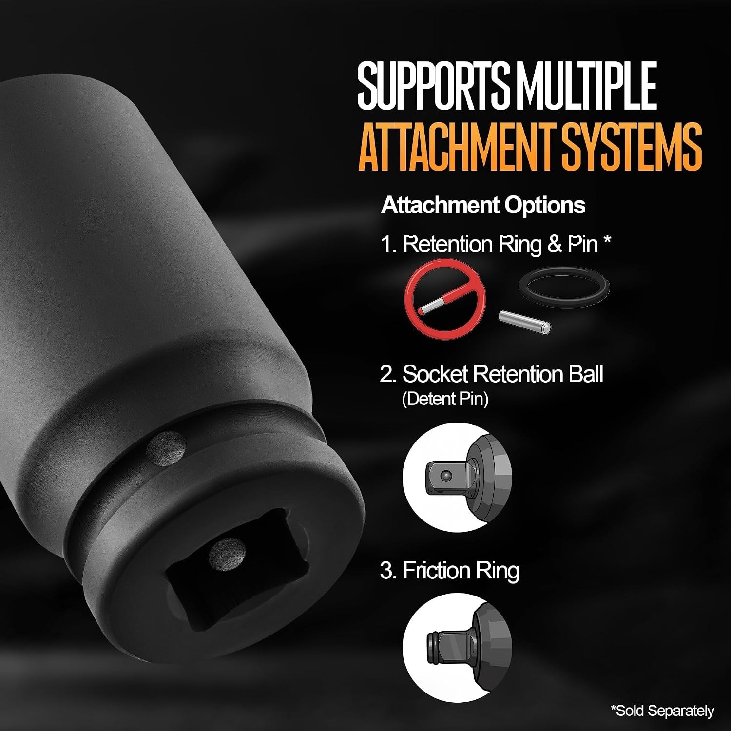 Professional Grade 33mm Impact Socket – CR-MO 3/4″ Drive for Strong Performance