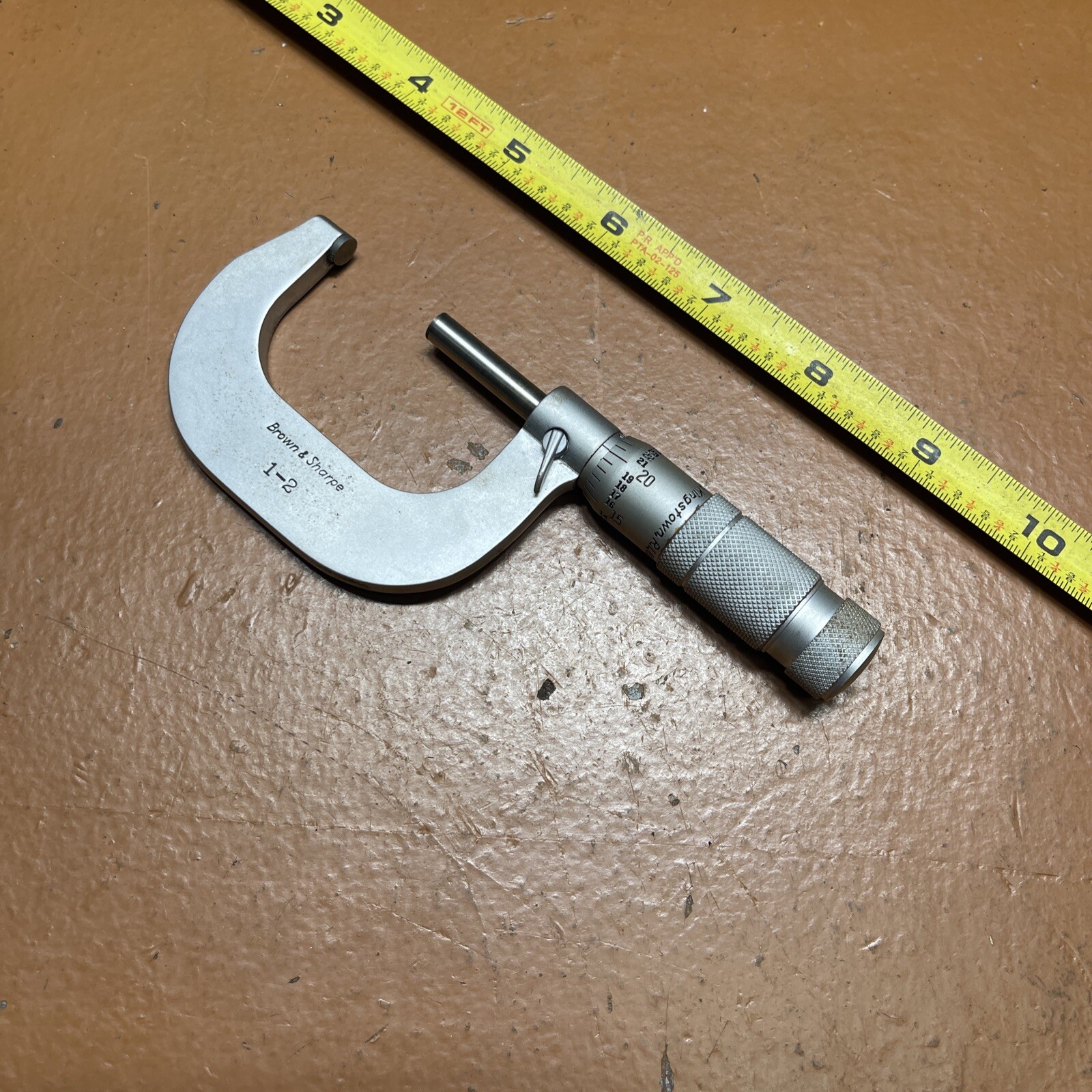 Brown & Sharpe USA 1 – 2 In Outside Micrometer – .0001″ Graduation 1” – 2”