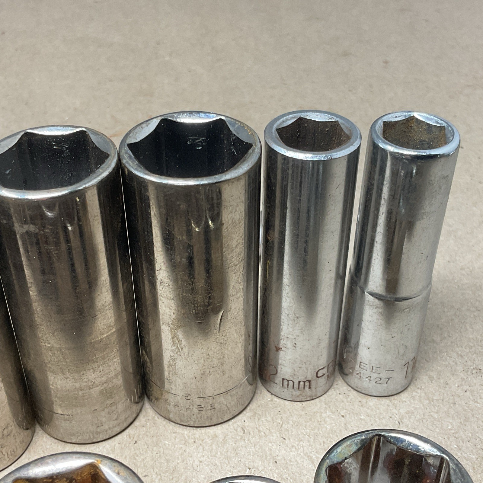Craftsman Socket Lot of 55 Mixed Drive Metric USA Vintage
