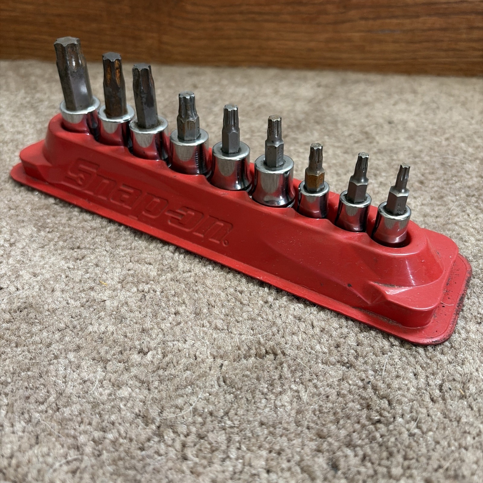 Snap On 209EFTXBY 9 pc Combination Drive TORX Bit Torx Socket Set