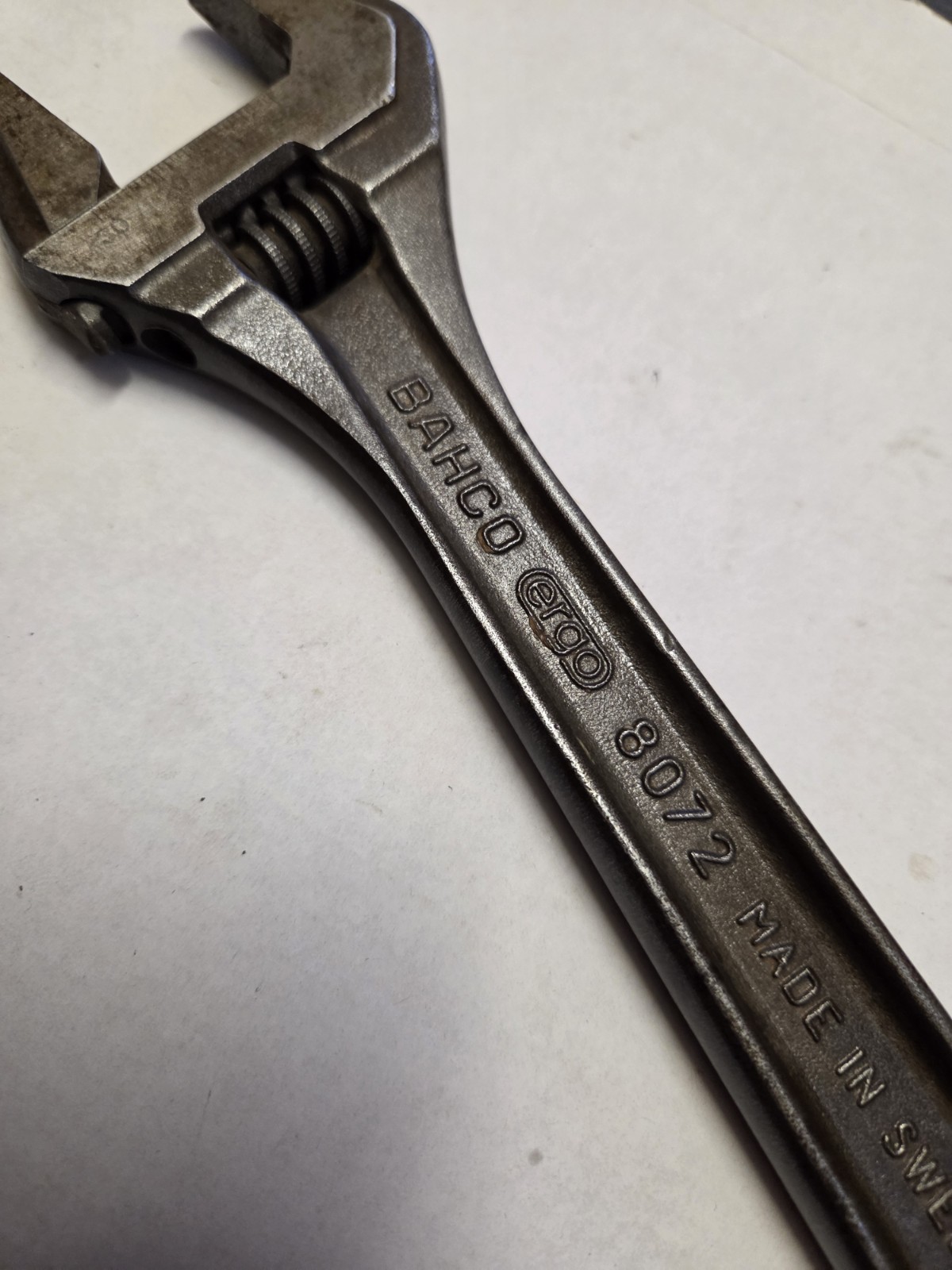 Bahco Ergo 8072 10″ 250mm Adjustable Spanner Wrench Made In Sweden (B)
