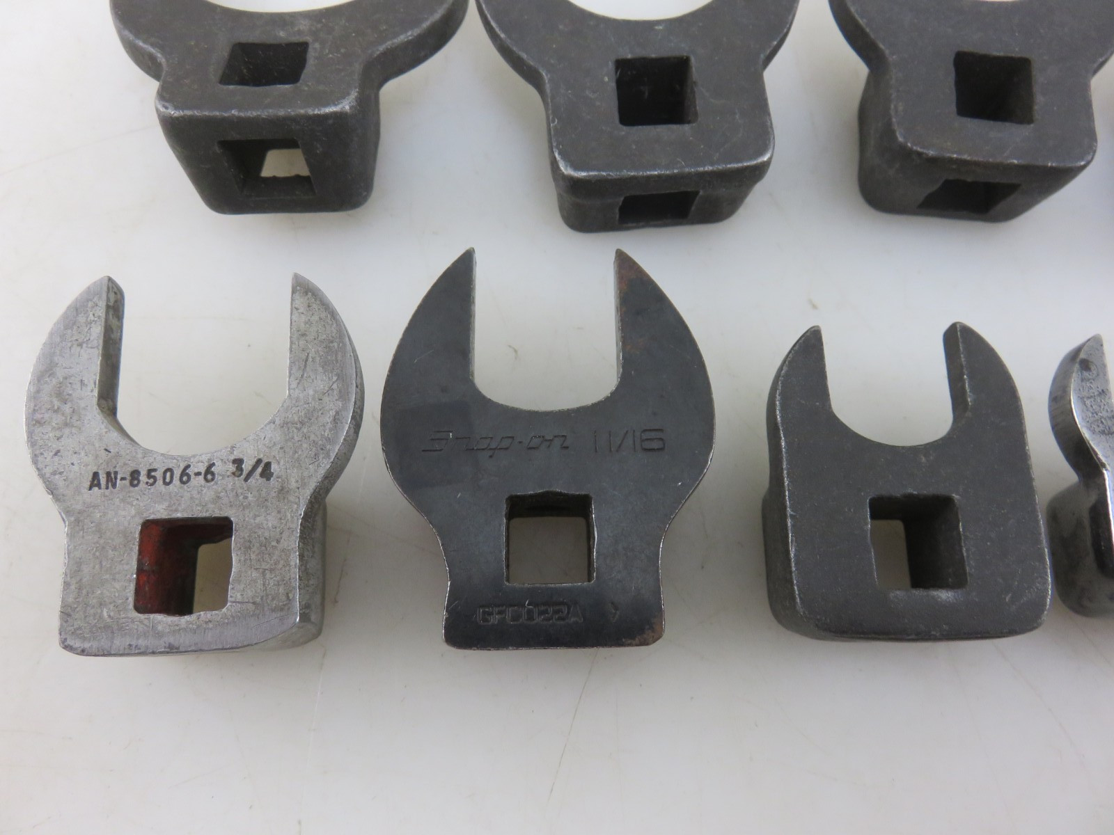 Snap-On Mixed Set Crowfoot Wrench Set 12pc Set 3/8″Dr. 3/8″-1-1/8″ Vintage USA