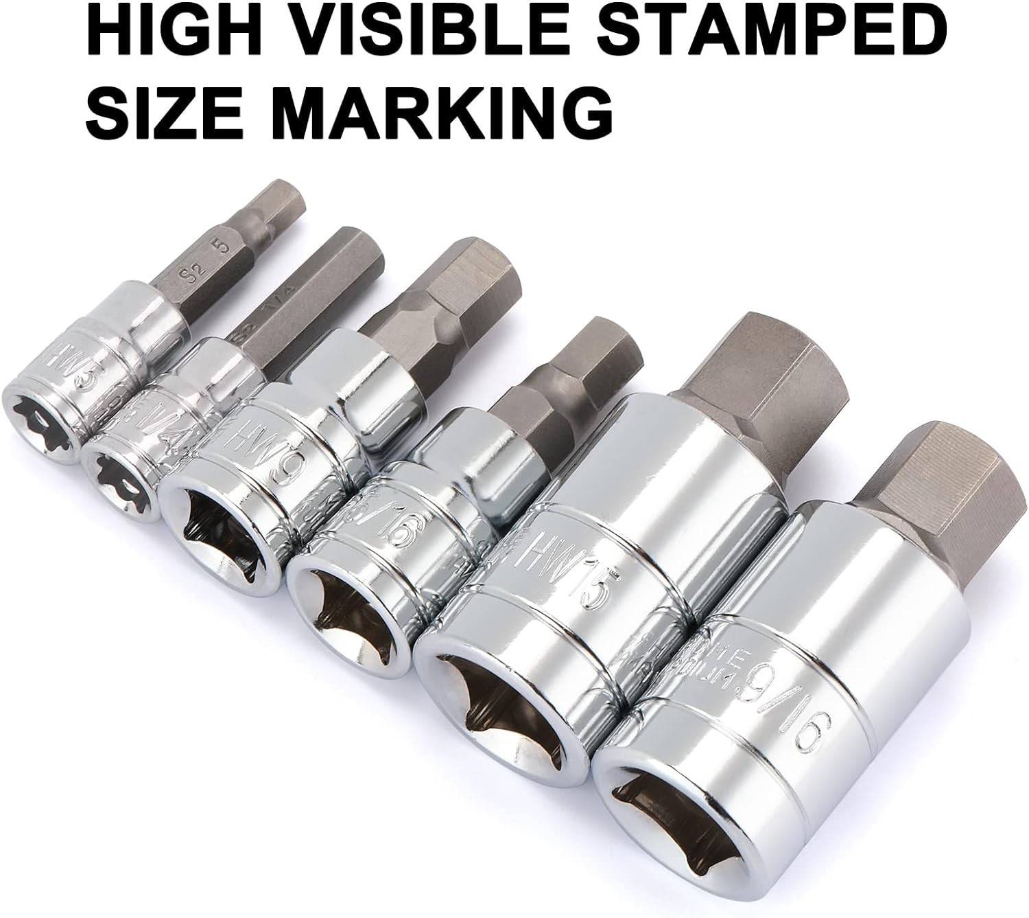 Comprehensive 33-Piece Hex Socket Set with SAE & Metric Bits – Chrome Finish