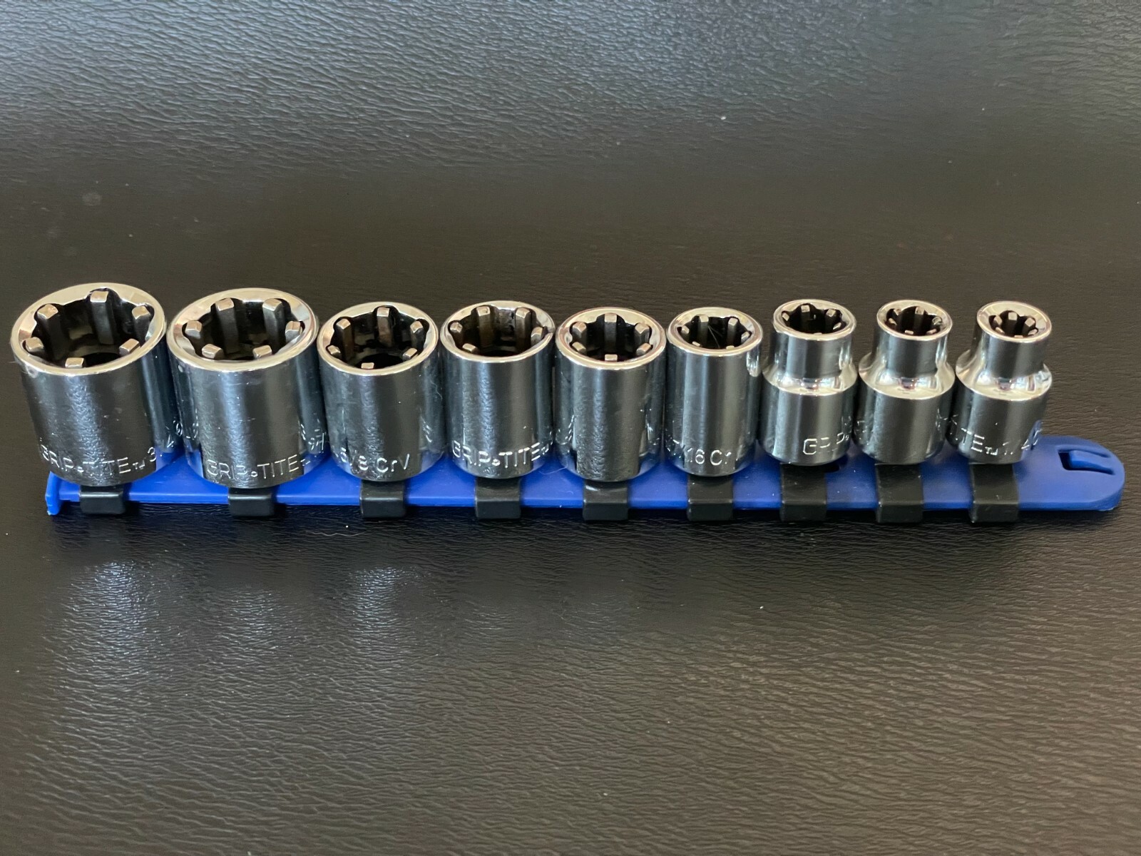 NO BOX Grip-Tite 9 Piece SAE Super Socket Nut Bolt Set 3/8″ Drive Model 172 NEW