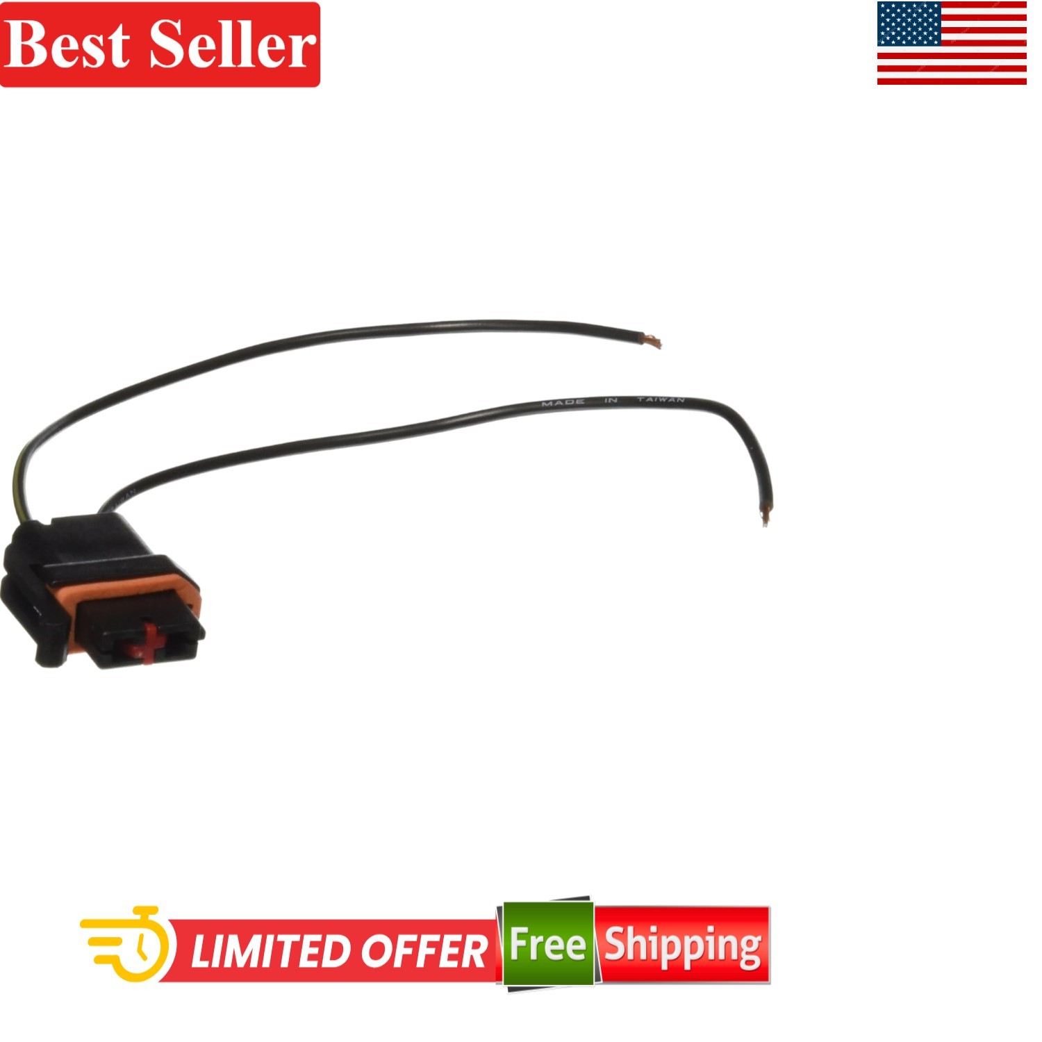 Auto Pigtail Socket Compatible With Vehicle Fit 8.636×5.08×3.555cm