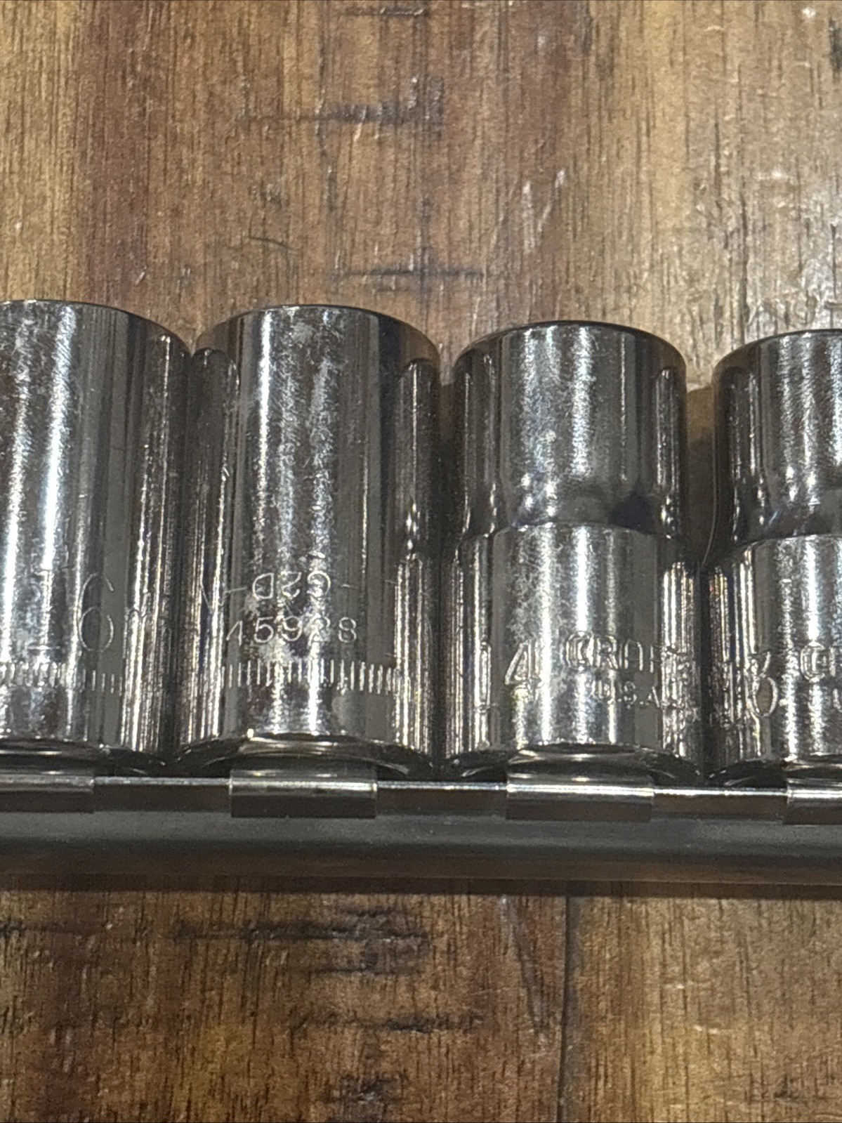 Craftsman 1/2” Drive Laser Shallow Socket Set 9mm – 19mm 6pt 11pc USA NOS METRIC
