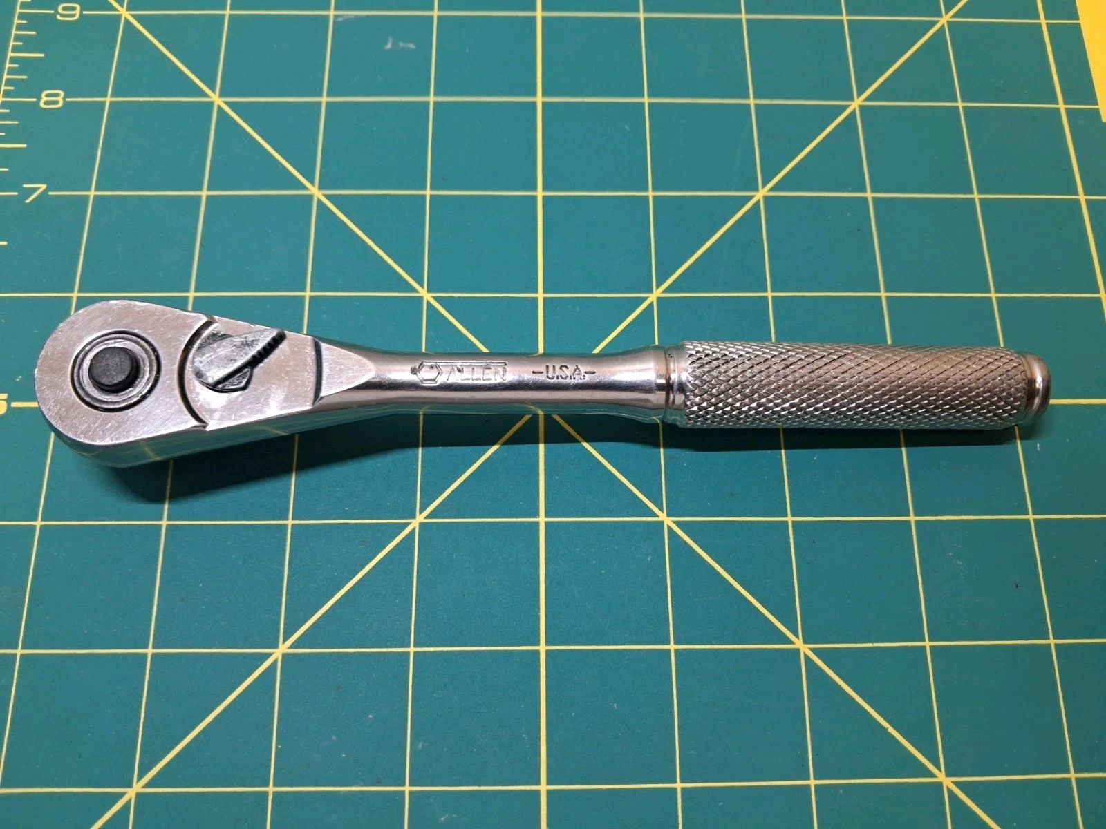 Allen Tools 3/8″ Drive Forged Chrome Ratchet 11900 Made In USA MADE 🇺🇸