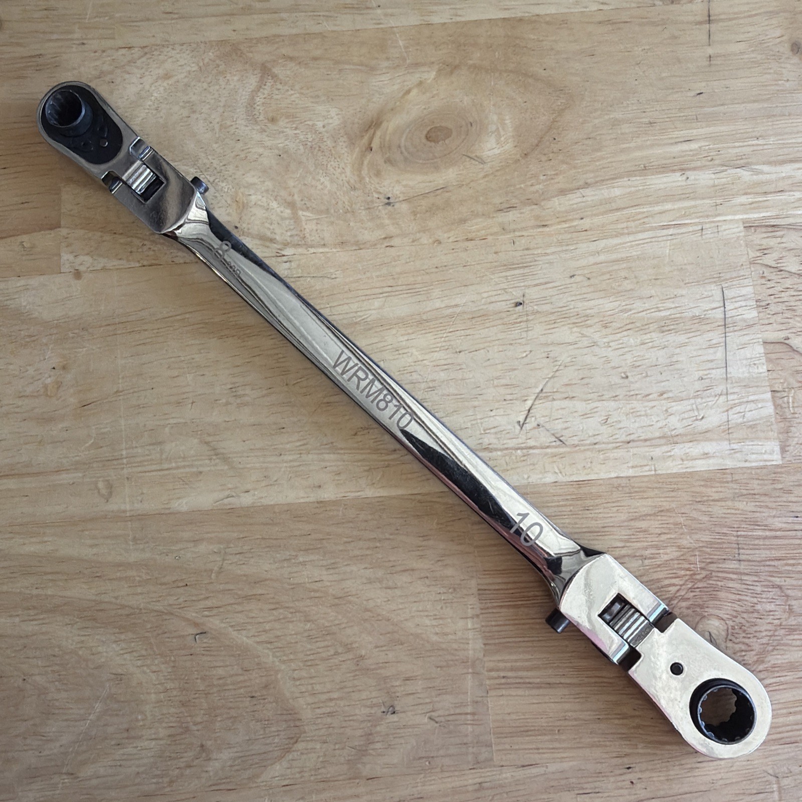 Ezred Tools 8mm x 10mm XXL Ratcheting Box End Wrench Locking Flex Head WRM810