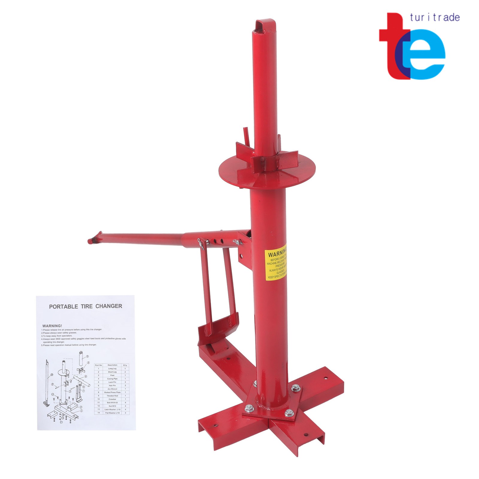Portable Hand Tool Tire Bead Breaker Manual Tire Changer For Garage & Auto Shop
