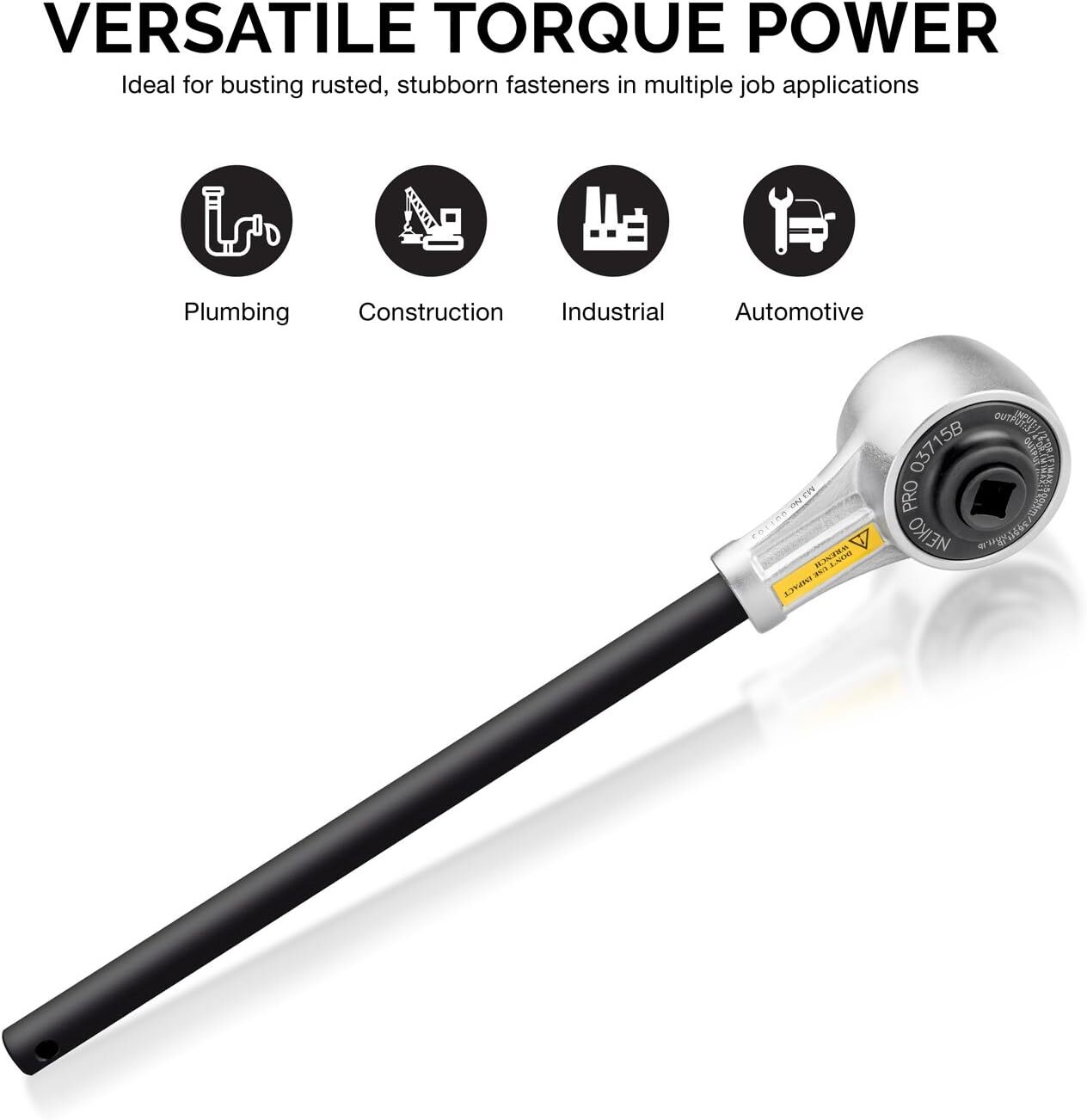 1/2″ Drive Torque Wrench Foot-Pound Torque Multiplier Wrench Kit 03716B 1100