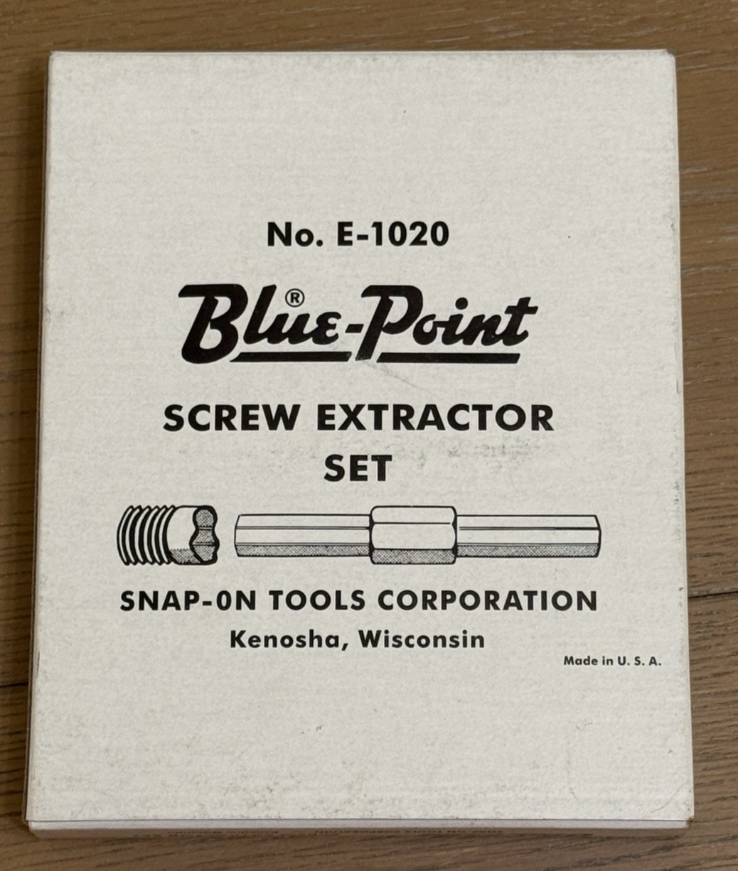 Blue-Point E1020 Screw Extractor Set Snap-On NEW Complete Made in USA