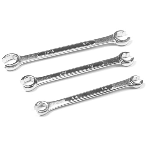 W350 Wrench Set 3-Piece SAE Steel Chrome Vanadium Includes: (1) 3/8 x 7/16