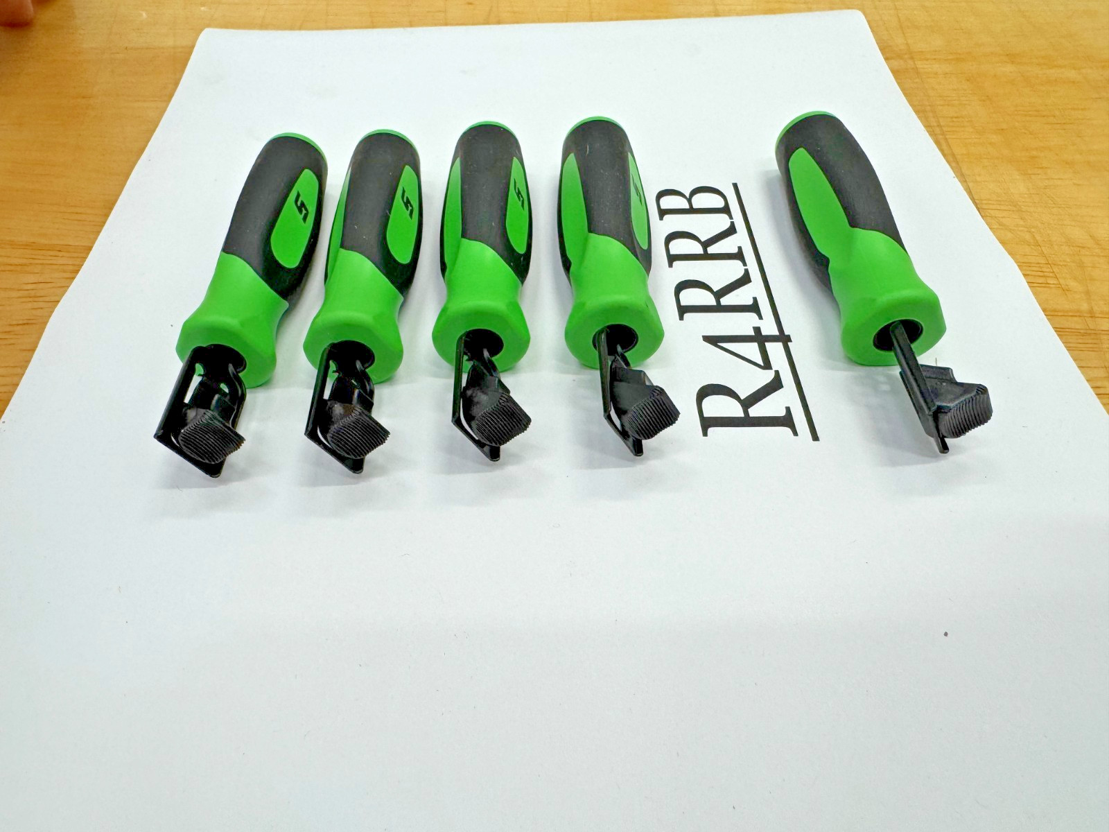 Snap-on Tools USA NEW GREEN Soft Grip Feeler Gauge Holders LOT SET FB336-1Gx5