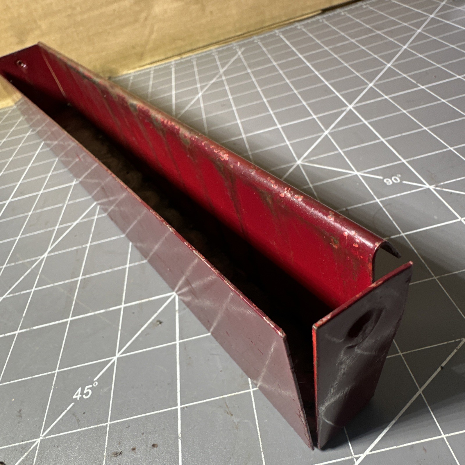 Vintage Snap-on KRA158 Metal Deep Socket Tray – Rare Royal Maroon 16-1/8”