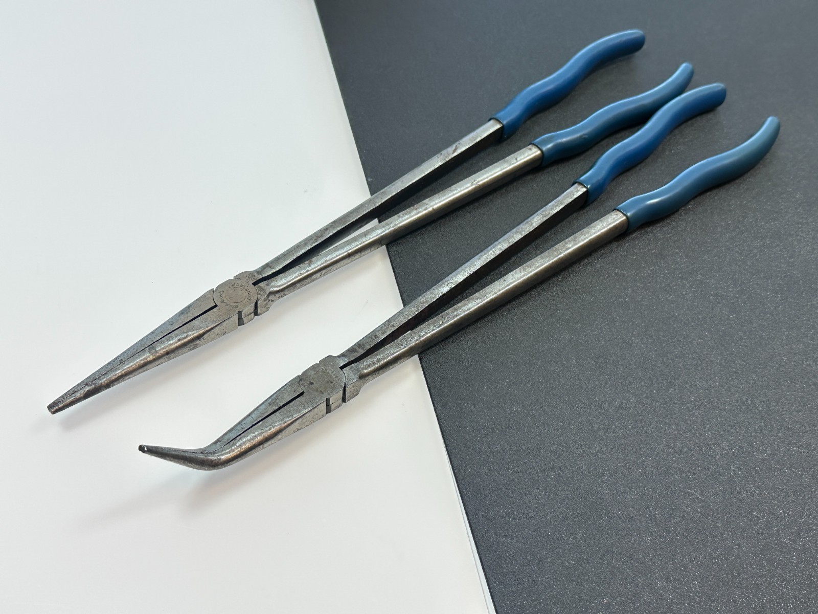 Blue Point Tools 2pc Extra Long 16″ Blue Grip Needle Long Nose Pliers Set Lot