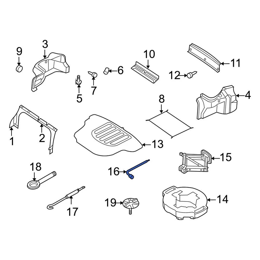 Kia 091313B010 Wheel Lug Wrench