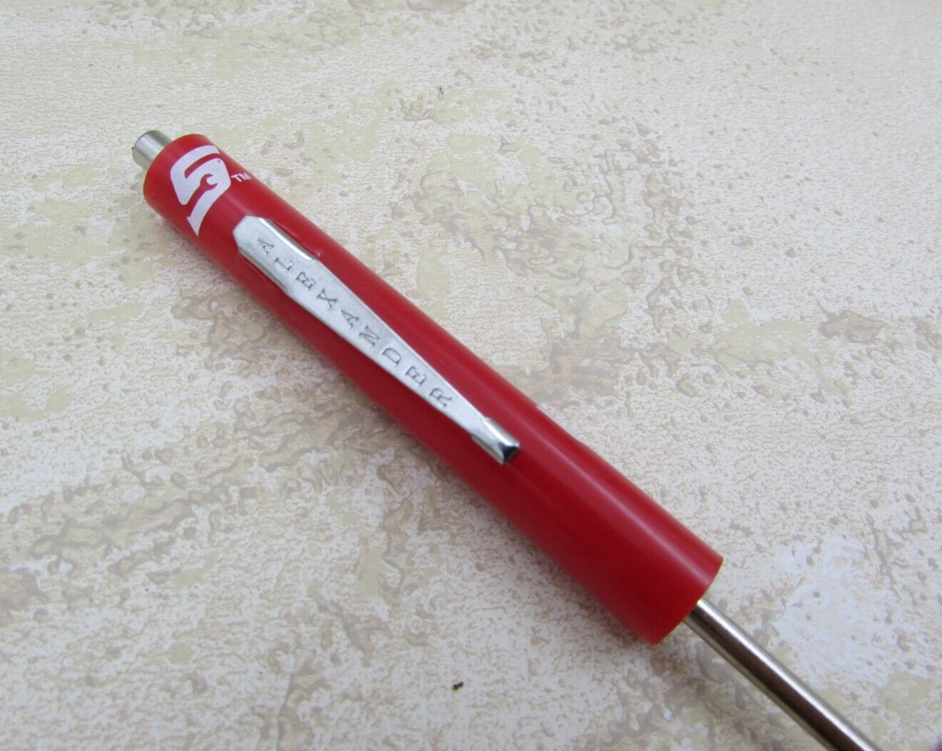 Vintage Snap On Tools Dealer Flat Head Pocket Clip Screwdriver With Magnet Top