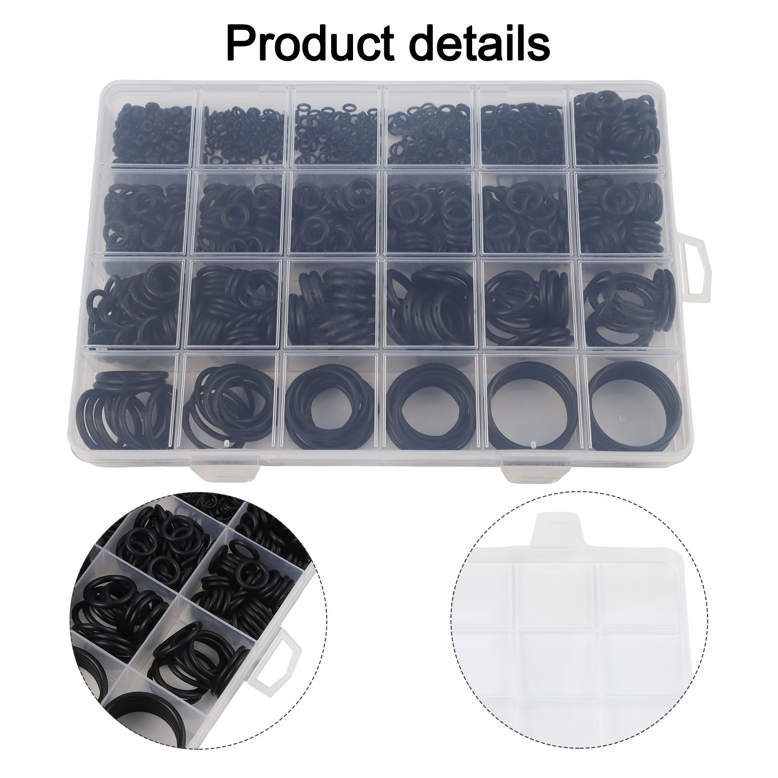 Organized 1020pcs O Rings with Plastic Storage for Easy Identification