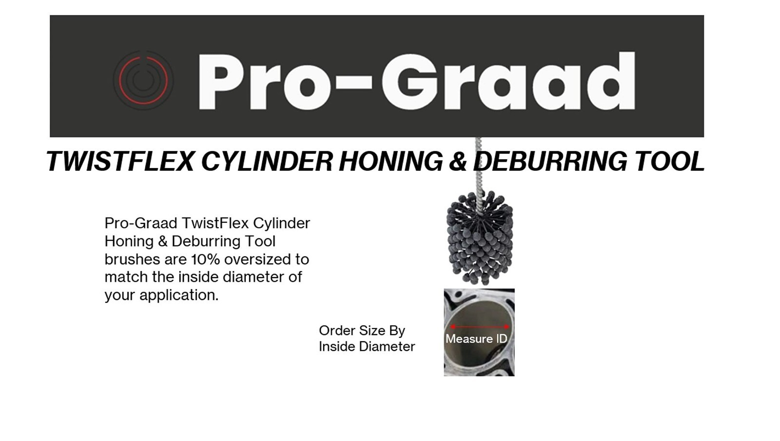 Flexible Cylinder Hone Tool 3.25″ | 240 Grit Deburring Brush | 3.00″-3.27″ Bore
