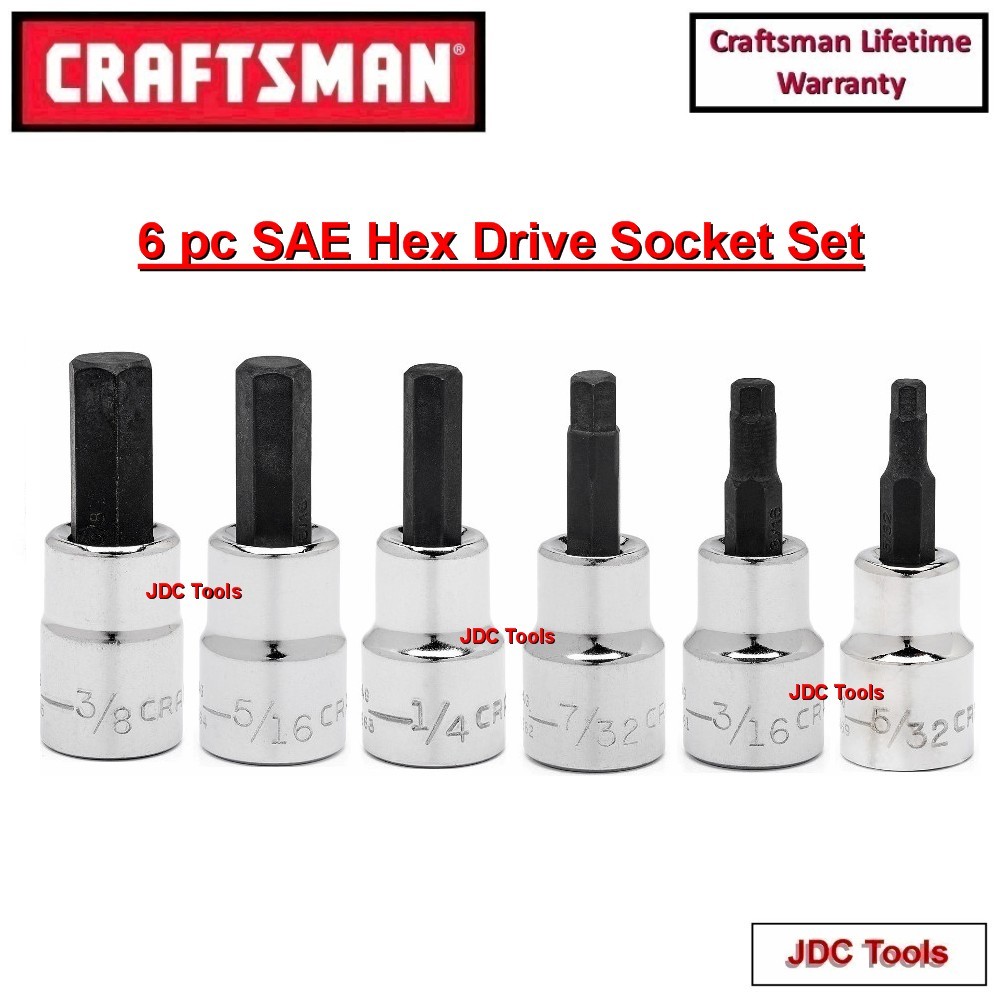 CRAFTSMAN 17 pc SAE METRIC MM Allen Hex Key Socket wrench set 6 10 12 15 16